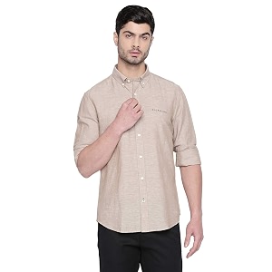 Giordano Mens Solid Regular fit Casual Shirt