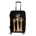 Giraffe Family Polyester Suitcase Cover Washable Luggage Cases Elastic Suitcases Protector L