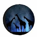 Giraffes Spare Tire Cover 15 inch for RV Trailer Wheel Protectors Weatherproof Polyester Tire Case for All Cars SUV Camper Travel