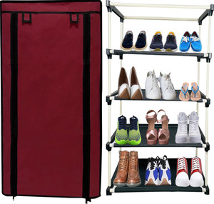 girja Multipurpose 4 Layer book shelf Plastic