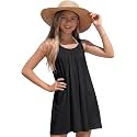 Girl's Beach Swim Cover Up Summer Sleeveless Tank Halter Dresses