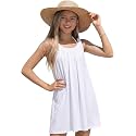 Girl's Beach Swim Cover Up Summer Sleeveless Tank Halter Dresses