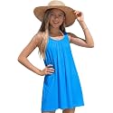 Girl's Beach Swim Cover Up Summer Sleeveless Tank Halter Dresses