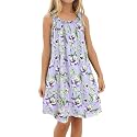 Girl's Beach Swim Cover Up Summer Sleeveless Tank Halter Dresses