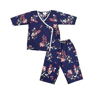 Girls Cotton Angrakha-Style Nightsuit Short Sleeves Top