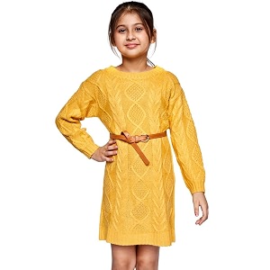 Girls Cotton A-Line White Dress