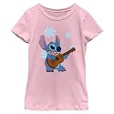 Girl's Lilo &amp; Stitch Floral Ukulele Dance T-Shirt