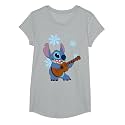 Girl's Lilo &amp; Stitch Floral Ukulele Dance T-Shirt