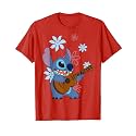 Girl's Lilo &amp; Stitch Floral Ukulele Dance T-Shirt
