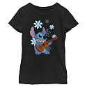 Girl's Lilo &amp; Stitch Floral Ukulele Dance T-Shirt