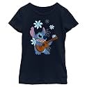 Girl's Lilo &amp; Stitch Floral Ukulele Dance T-Shirt