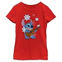 Girl's Lilo &amp; Stitch Floral Ukulele Dance T-Shirt