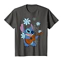 Girl's Lilo &amp; Stitch Floral Ukulele Dance T-Shirt