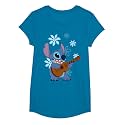 Girl's Lilo &amp; Stitch Floral Ukulele Dance T-Shirt