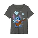 Girl's Lilo &amp; Stitch Floral Ukulele Dance T-Shirt