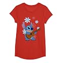 Girl's Lilo &amp; Stitch Floral Ukulele Dance T-Shirt