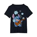 Girl's Lilo &amp; Stitch Floral Ukulele Dance T-Shirt