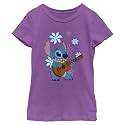 Girl's Lilo &amp; Stitch Floral Ukulele Dance T-Shirt