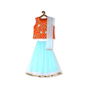 girl39s polycotton lehanga set