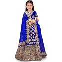 Girl39s Raw Silk Semi-stitched Lehenga Choli