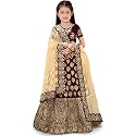 Girl39s Raw Silk Semi-stitched Lehenga Choli