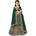Girl39s Raw Silk Semi-stitched Lehenga Choli