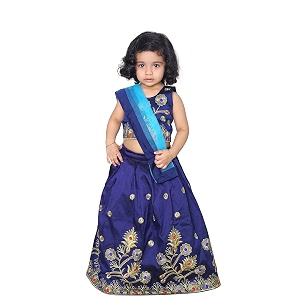 Girls Tafetta Silk Readymade Lehenga Choli