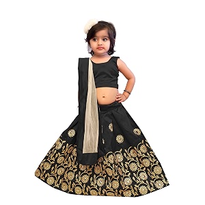 Girls Tafetta Silk Readymade Lehenga Choli