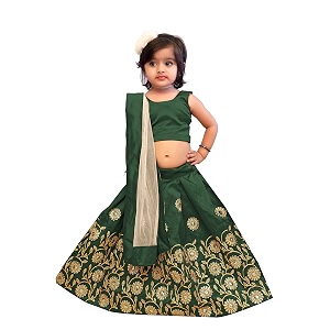 Girls Tafetta Silk Readymade Lehenga Choli