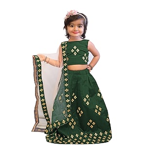 Girls Tafetta Silk Readymade Lehenga Choli