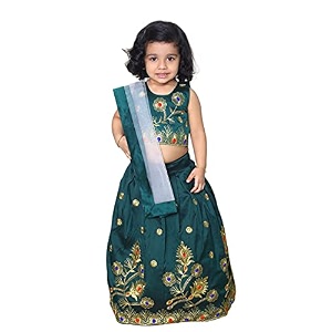 Girls Tafetta Silk Readymade Lehenga Choli
