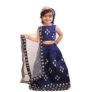 Girls Tafetta Silk Readymade Lehenga Choli