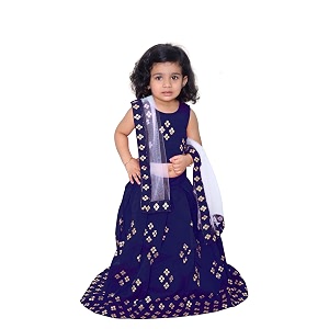 Girls Tafetta Silk Readymade Lehenga Choli