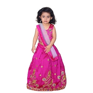 Girls Tafetta Silk Readymade Lehenga Choli