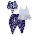 Girl39s Top And Dhoti and dupatta Set