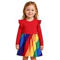 Girl Fall Long Sleeve Dress Christmas Red