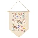 Girl Power Decor-Wildflower Print-Flag Sign Gift for Baby Newborn Girls Kids-Banner Pennant Wall Decor Present for Nursery Bedroom Playroom -Baby Present Shower-New Home Birthday Christmas Gift