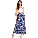 GirlCode Crafted Adjustable Flower Print Black Wrap Skirt