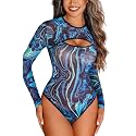 GirlFriend Mesh Bodysuit for Women Long Sleeve Body Suit Sexy Tops Cut Out Leotard See Through Shirts Sheer Rave Outfits