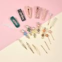 GIRLISH Hair Clips for Girls Multi Unicorn Hair Clips Set Fancy Baby Hairpin trendy Metal Alligator Toddlers Kids Hair back pin side decorative Barrettes Pins for Women