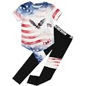 Girls 2 Piece Outfits Tie Dye Clothes Leggings Pants Set 4-13Y