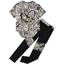 Girls 2 Piece Outfits Tie Dye Clothes Leggings Pants Set 4-13Y