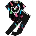 Girls 2 Piece Outfits Tie Dye Clothes Leggings Pants Set 4-13Y