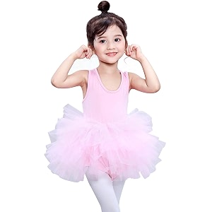 girls39 camisole dance tutu leotard with fluffy 4-layers ballet dress for ballerina 18 months - 7 years