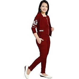 Girls Cotton Lycra 2 PCs Maxi Dress