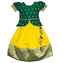 Girls39 Latest Readymade Green and Yellow Woven