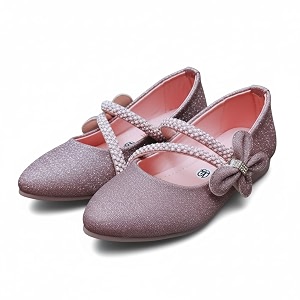 Girls Patent Mary Jane Shoes with Floral