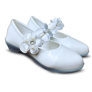 Girls Patent Mary Jane Shoes with Floral