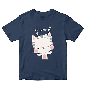 Girls Regular Fit T-Shirt Its A Purrfect