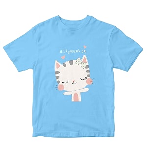Girls Regular Fit T-Shirt Its A Purrfect